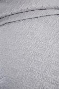 Ultrasonik Kapitoneli Elite Tek Kişilik Yatak Örtüsü Gri - 3