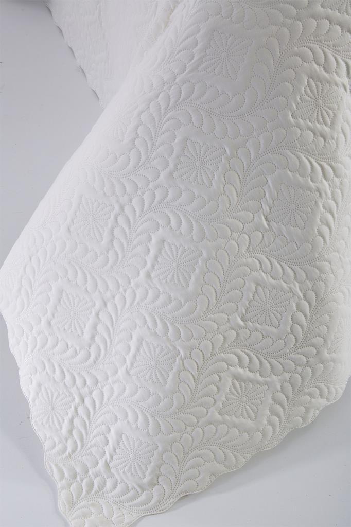 Ultrasonik Kapitoneli Elite Tek Kişilik Yatak Örtüsü Krem - 5