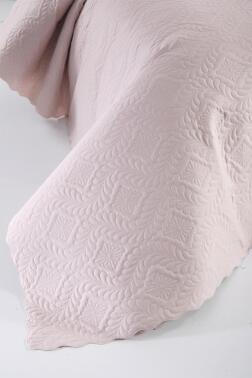 Ultrasonik Kapitoneli Elite Tek Kişilik Yatak Örtüsü Pudra - 3