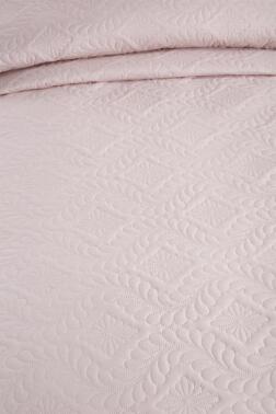 Ultrasonik Kapitoneli Elite Tek Kişilik Yatak Örtüsü Pudra - 5