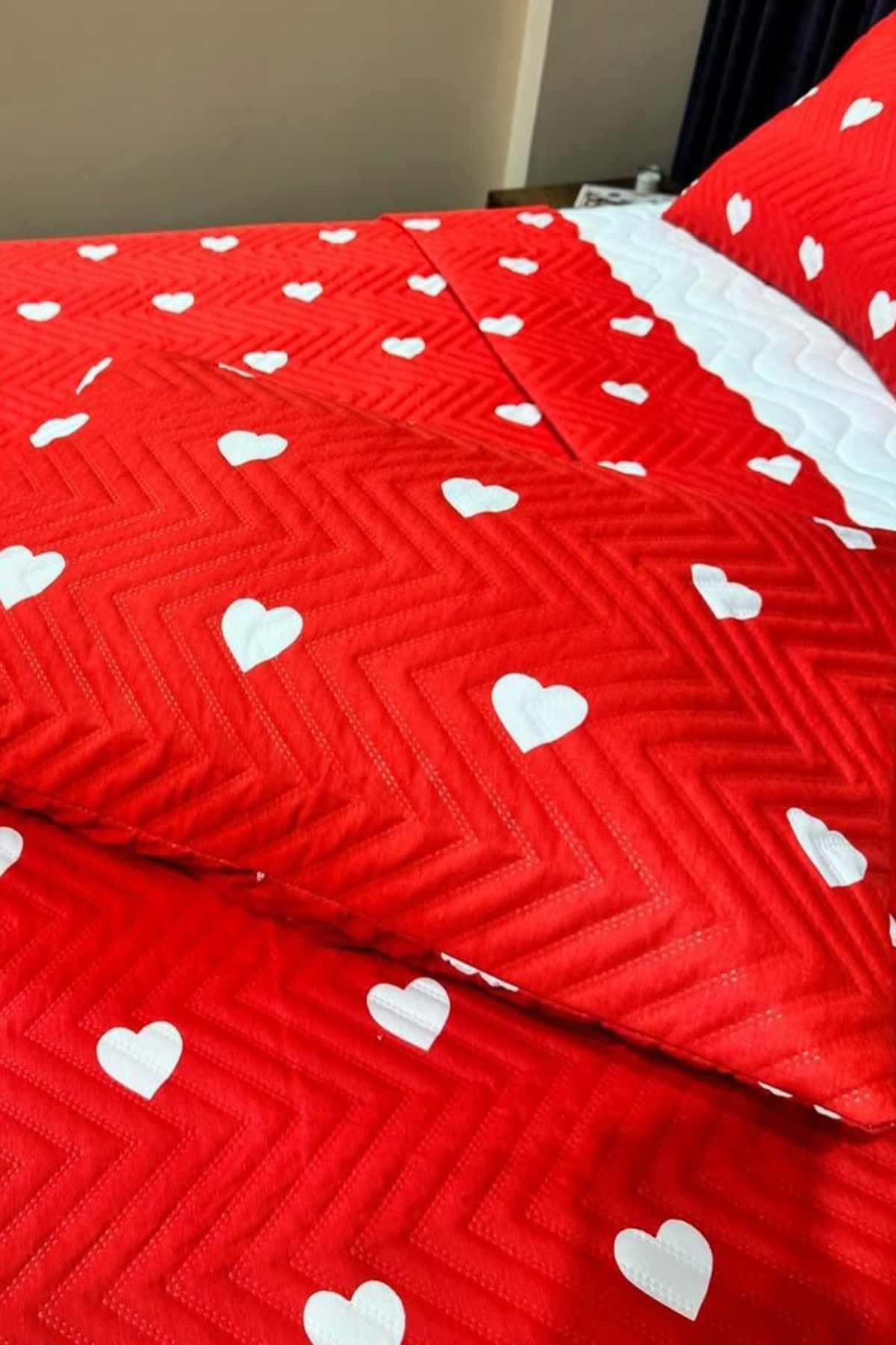 Ultrasonik Kapitoneli Leman Çift Kişilik Yatak Örtüsü - 3