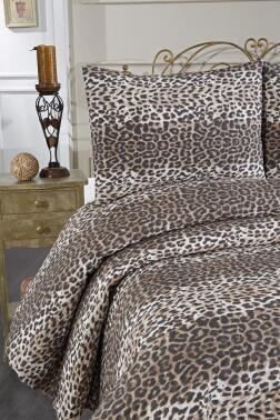 Ultrasonik Kapitoneli Leopar Çift Kişilik Yatak Örtüsü - 3