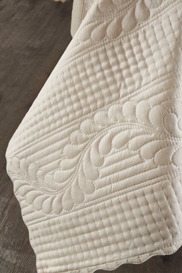 Ultrasonik Kapitoneli Sena Tek Kişilik Yatak Örtüsü Açık Cappucino - Çeyiz Diyarı (1)