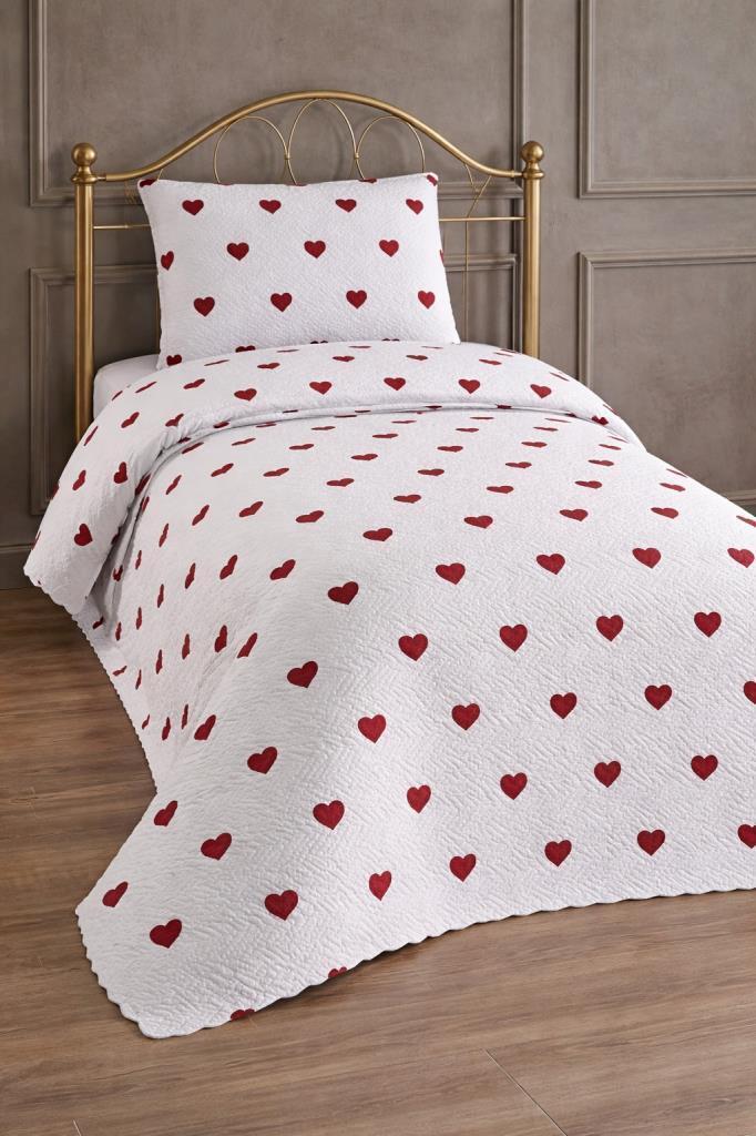 Ultrasonik Kapitoneli Sera Tek Kişilik Pike Takımı 160x235 cm - 1