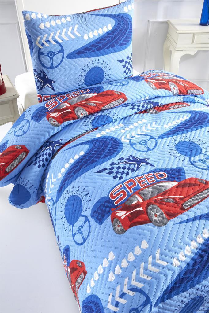 Ultrasonik Kapitoneli Speed Tek Kişilik Yatak Örtüsü Mavi - 2