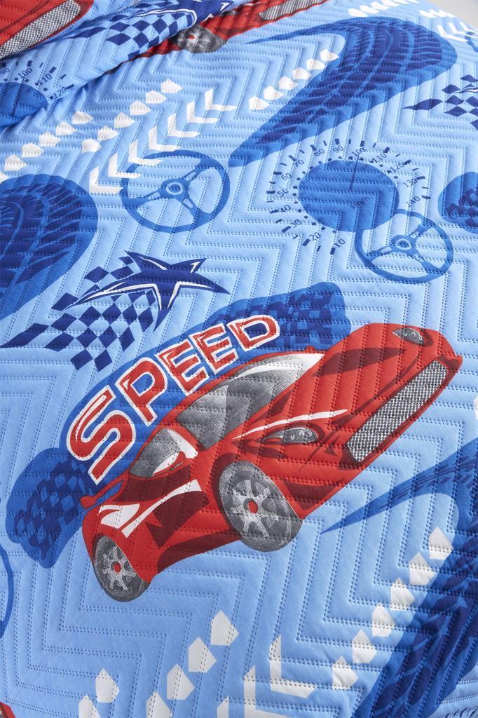Ultrasonik Kapitoneli Speed Tek Kişilik Yatak Örtüsü Mavi - 3