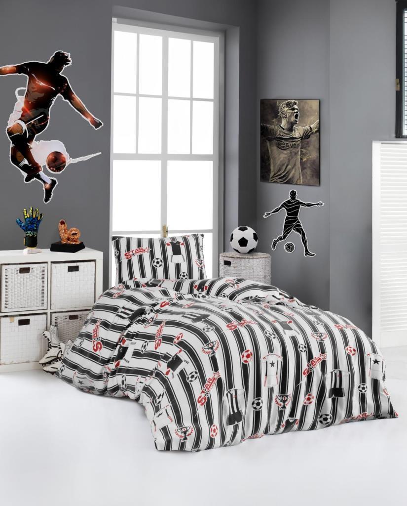 Ultrasonik Kapitoneli Star Tek Kişilik Pike Takımı 160x235 cm Siyah Beyaz - 1