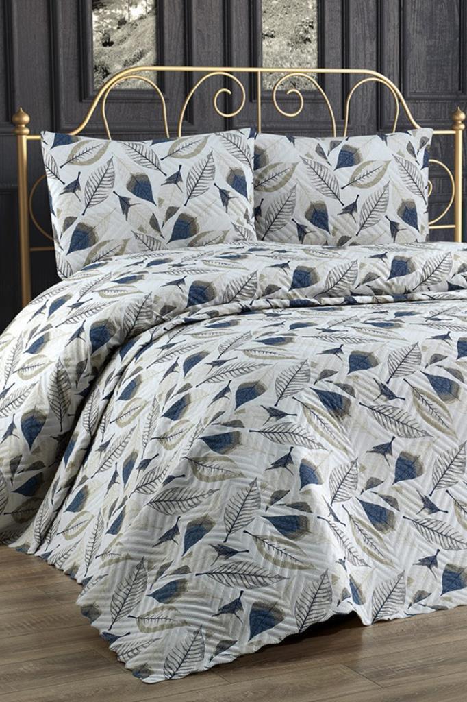 Ultrasonik Kapitoneli Yeşim Çift Kişilik Pike Takımı 195x235 cm - 1