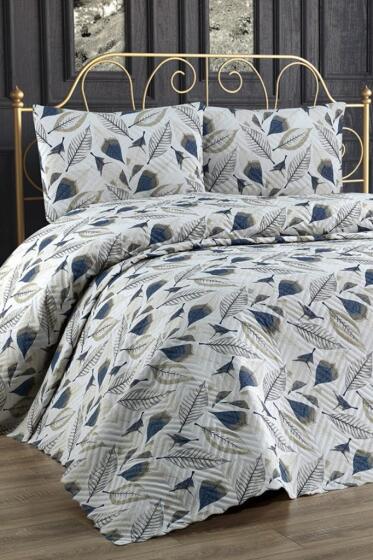 Ultrasonik Kapitoneli Yeşim Çift Kişilik Pike Takımı 195x235 cm - Çeyiz Diyarı