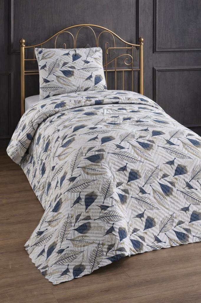 Ultrasonik Kapitoneli Yeşim Tek Kişilik Pike Takımı 160x235 cm - 1