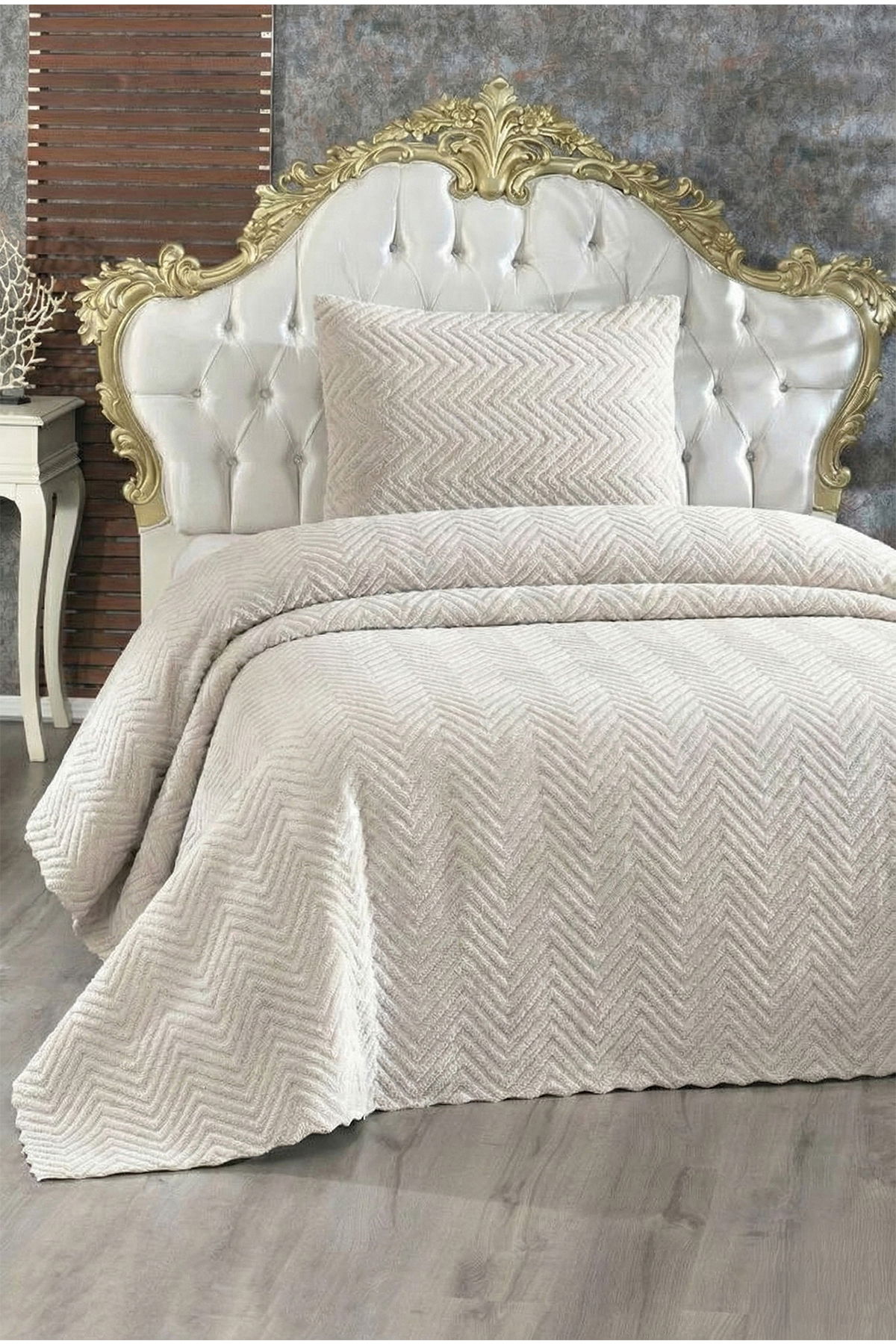 Ultrasonik Welsoft Tek Kişilik Yatak Örtüsü 180x230 Cappucino - 1