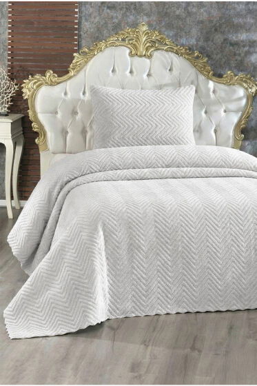 Ultrasonik Welsoft Tek Kişilik Yatak Örtüsü 180x230 Krem - Çeyiz Diyarı