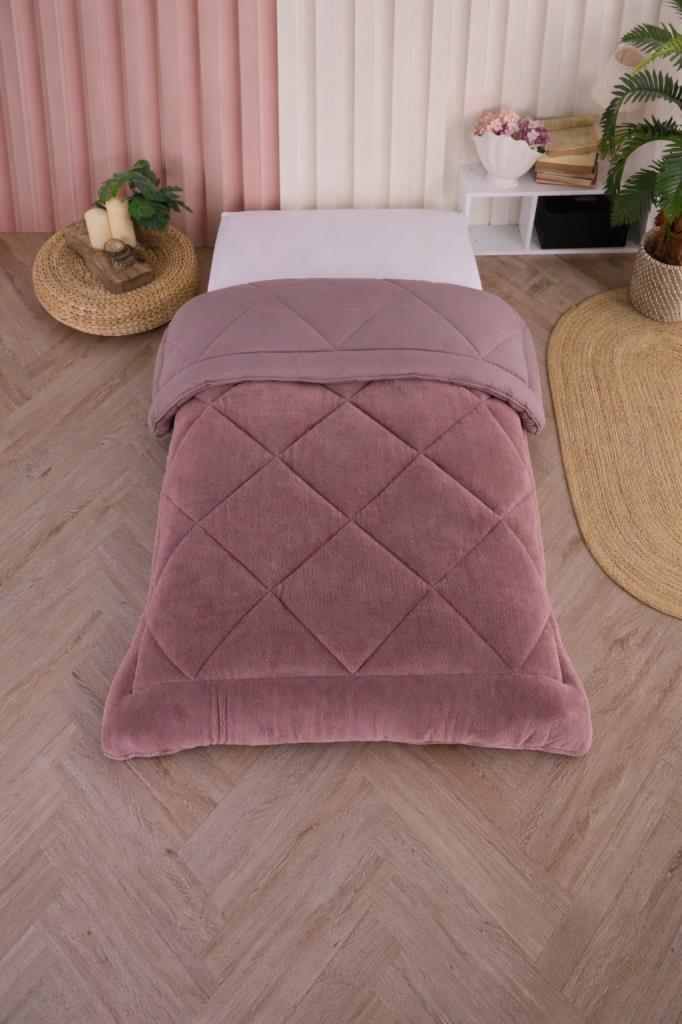 Uyl Wellsoft 155x215 Cm Tek Kişilik Yorgan Gül Kurusu - 1