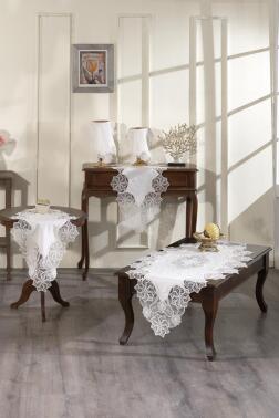 Valentina Salon Takımı 5 Parça Krem - 1