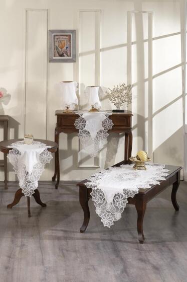 Valentina Salon Takımı 5 Parça Krem - Çeyiz Diyarı