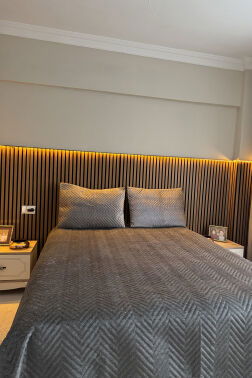 Velica Çift Kişilik Kadife Yatak Örtüsü Antrasit - 5