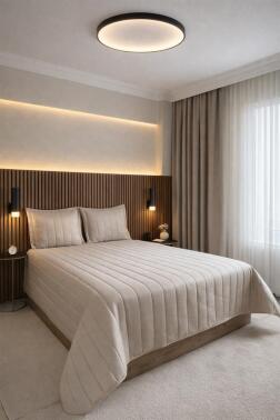 Velmira Jakarlı Kadife Elyaf Dolgulu Yatak Örtüsü 240x240 cm Bej - 1