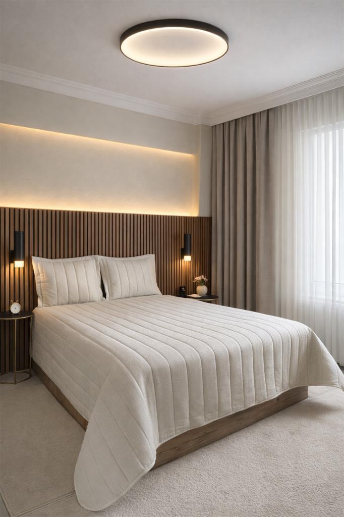 Velmira Jakarlı Kadife Elyaf Dolgulu Yatak Örtüsü 240x240 cm Krem - 1