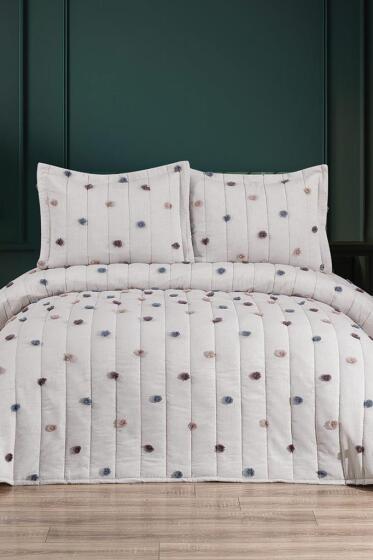 Velva Dolgulu Çift Kişilik 240x250 Cm Yatak Örtüsü - Çeyiz Diyarı