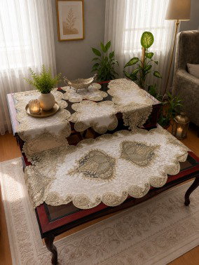 Verna Kadife Salon Takımı 5 Parça - 3