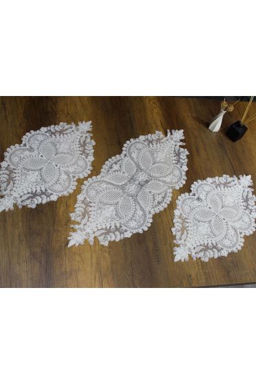 Verna Kordone İşlemeli Yatak Odası Takımı Krem - Çeyiz Diyarı (1)