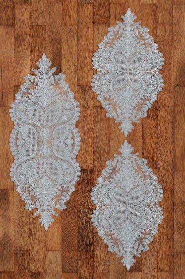 Verna Kordone İşlemeli Yatak Odası Takımı Silver - Çeyiz Diyarı