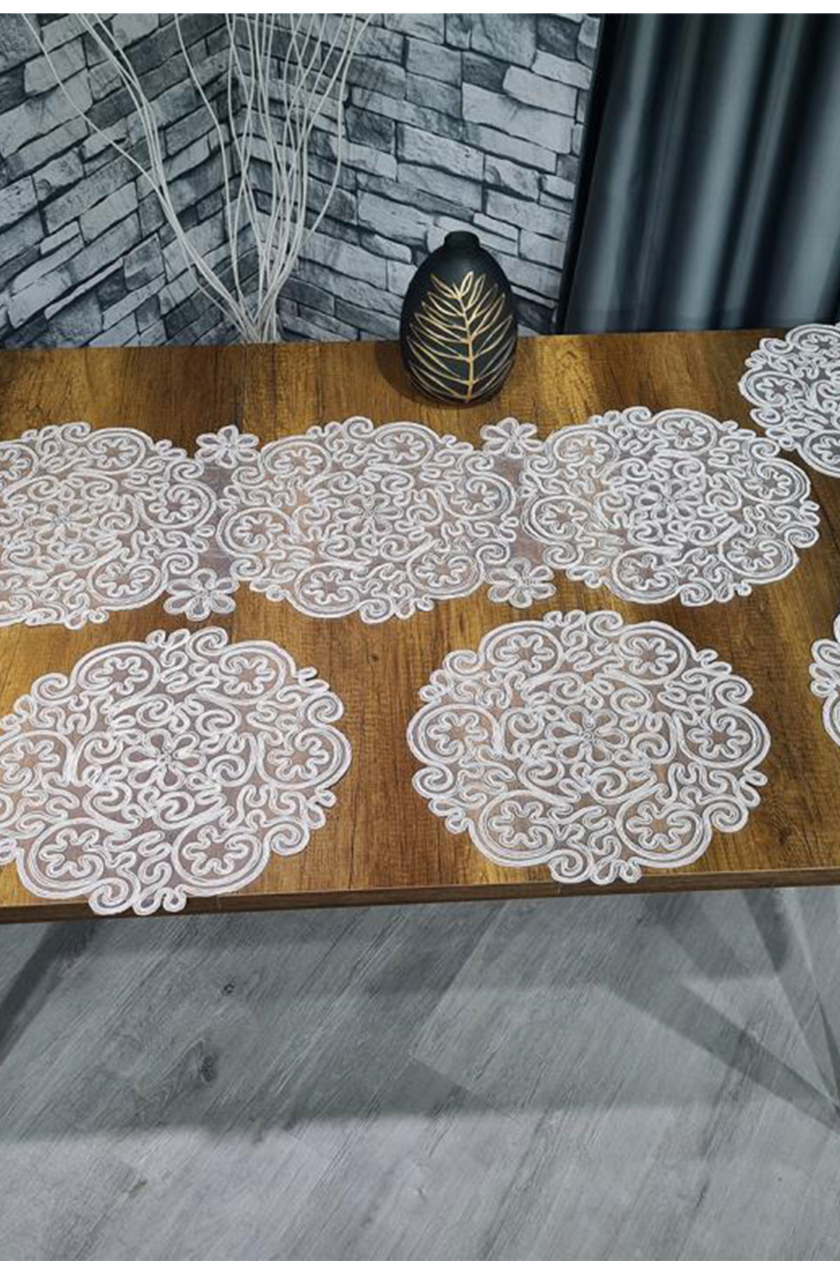 Violet Kordone 7 Parça Yemek Takımı Krem - 1