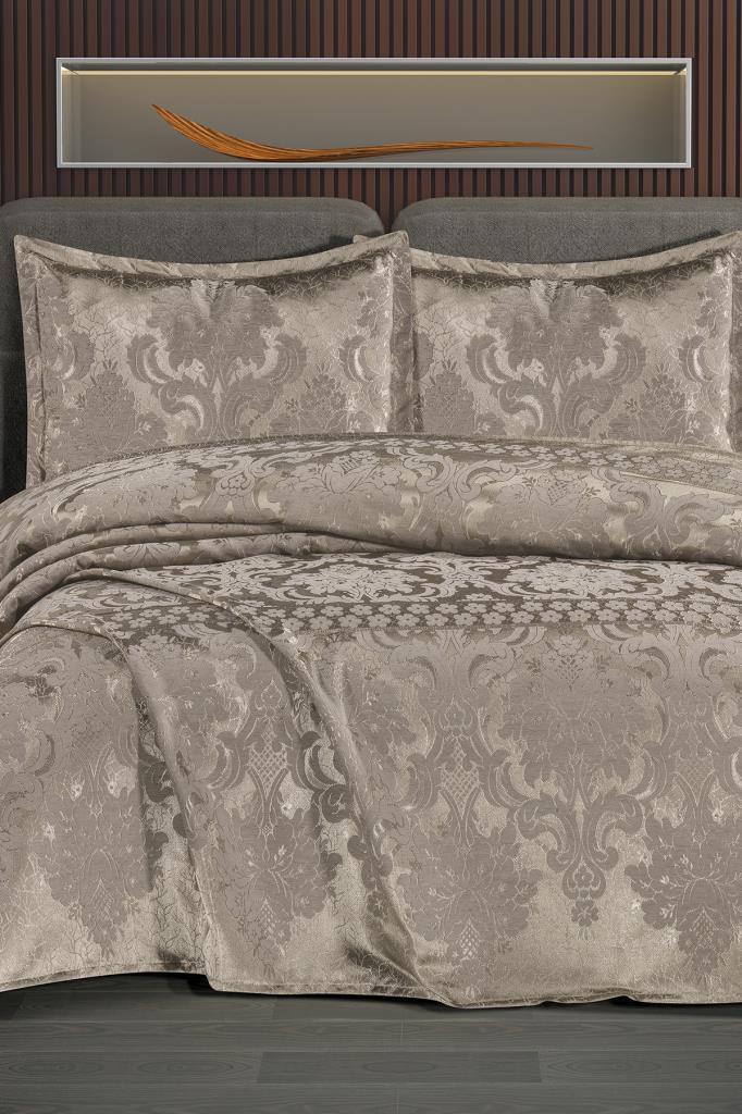 Violetta Şönil Çift Kişilik Yatak Örtüsü 240x260 cm Bej - 1