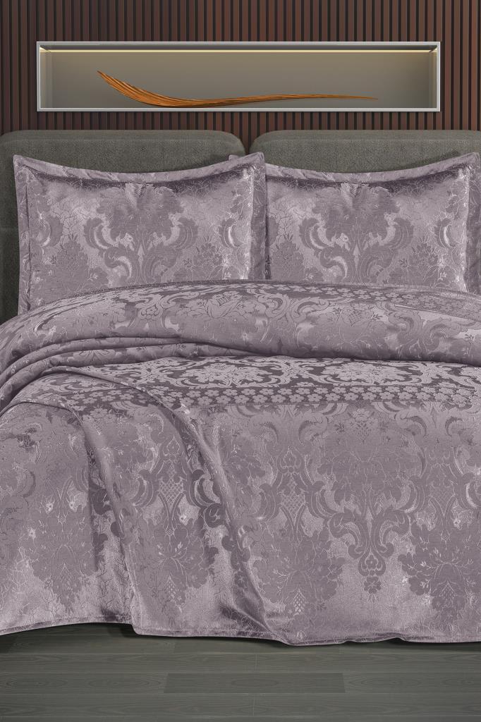 Violetta Şönil Çift Kişilik Yatak Örtüsü 240x260 cm Lila - 1