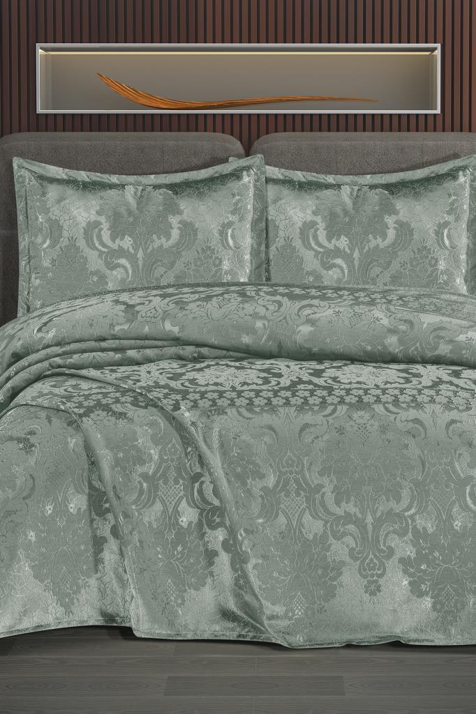 Violetta Şönil Çift Kişilik Yatak Örtüsü 240x260 cm Mint - 1