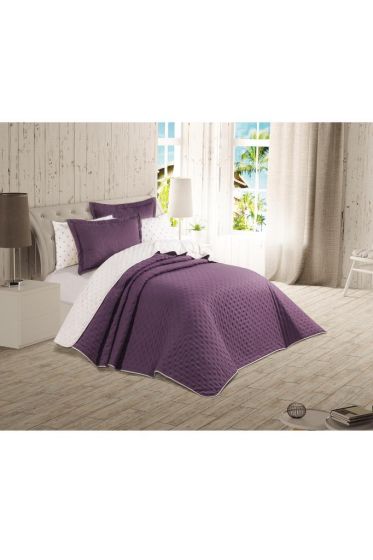 Washed Soft Çift Taraflı 6 Parça Çeyiz Seti Mürdüm - Çeyiz Diyarı (1)