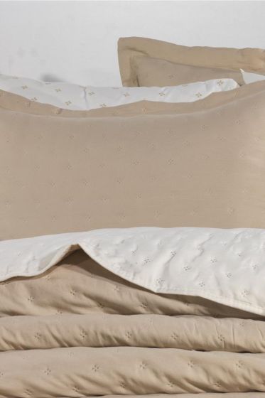 Washed Soft Çift Taraflı 6 Parça Çeyiz Seti Bej - Çeyiz Diyarı (1)