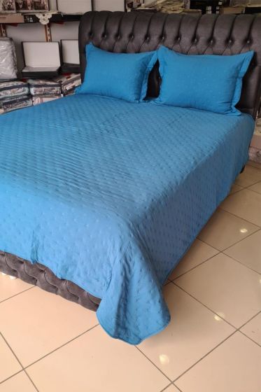 Washed Soft Tek Kişilik Yatak Örtüsü Petrol - Çeyiz Diyarı