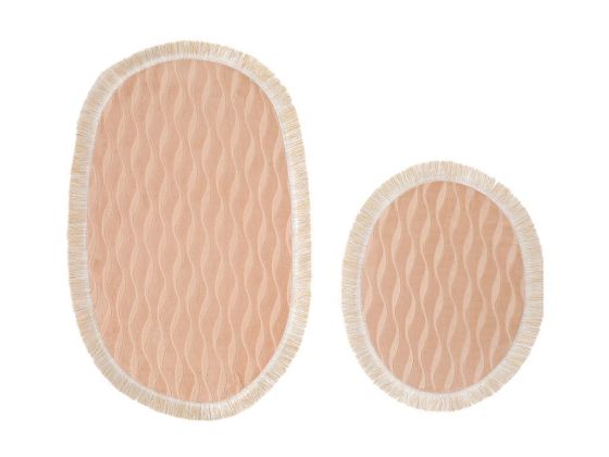 Waves Püsküllü 2 Li Banyo Paspas Takımı Cappucino - Çeyiz Diyarı