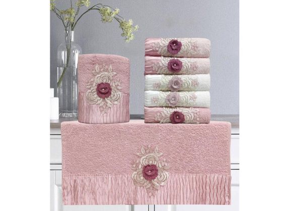 Wedding Pamuklu 6'lı El Yüz Havlusu - Çeyiz Diyarı