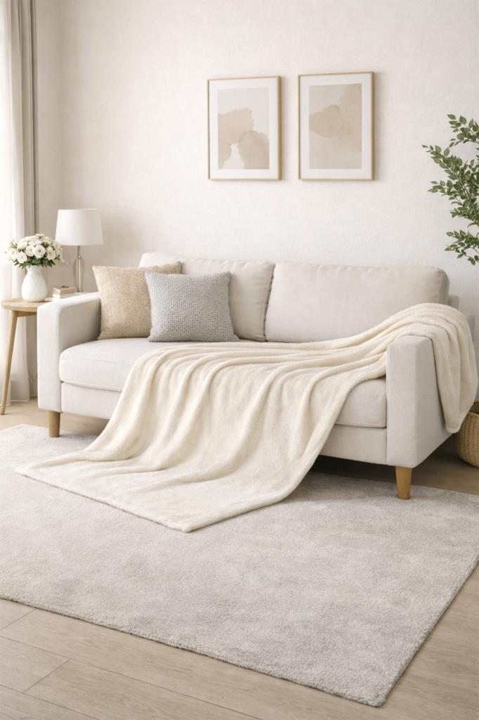 Wella Soft 130x170 cm Tv Battaniyesi Krem - 1