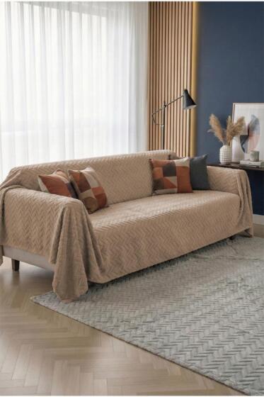 Wellsoft Süngerli Koltuk Örtüsü 170x210 Cm Cappucino - Çeyiz Diyarı