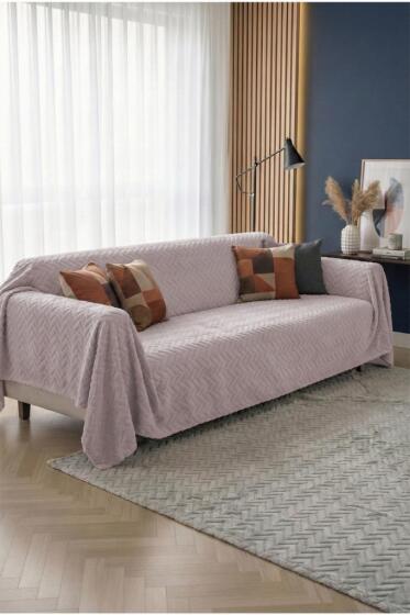 Wellsoft Süngerli Koltuk Örtüsü 170x210 Cm Pudra - Çeyiz Diyarı