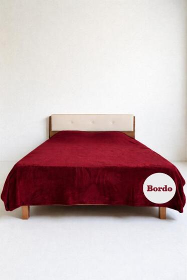 Welsoft Çift Kişilik Battaniye 200x220 cm Bordo - Çeyiz Diyarı