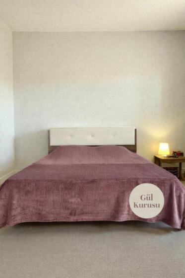 Welsoft Çift Kişilik Battaniye 200x220 cm Gül Kurusu - Çeyiz Diyarı