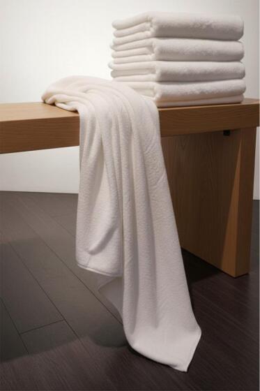 White Cotton %100 Pamuk 100x150 cm Büyük Banyo Havlusu - Dantela