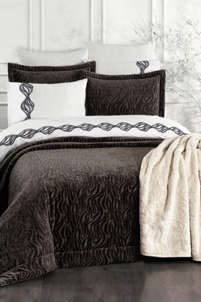 Yakut 10 Parça Battaniyeli Çeyiz Seti Antrasit - 1