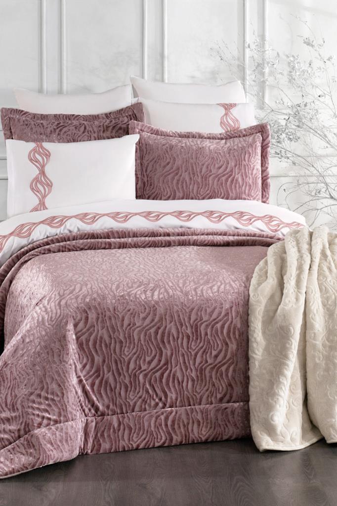 Yakut 10 Parça Battaniyeli Çeyiz Seti Gül Kurusu - 1