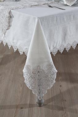 Yonca Masa Örtüsü 26 Parça Krem - 2