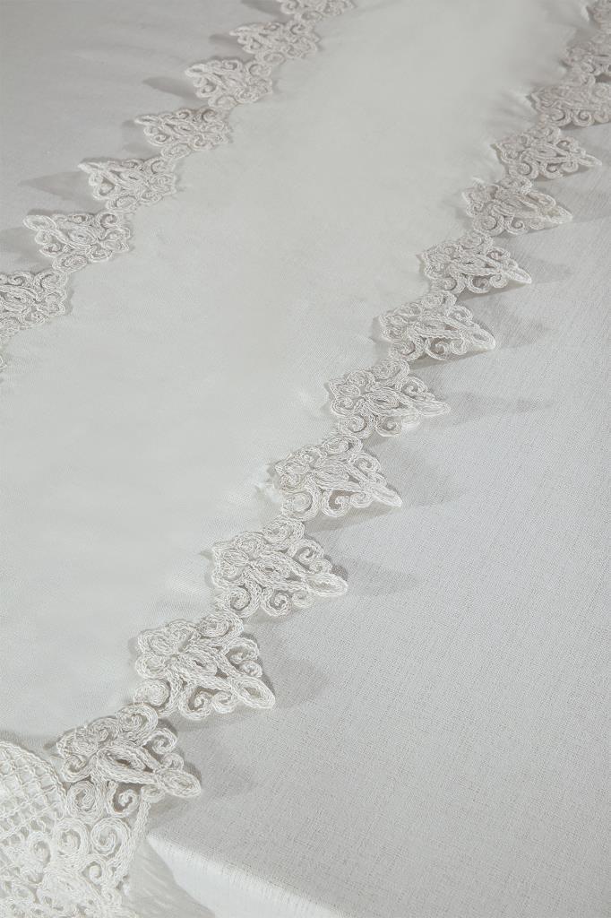 Yonca Masa Örtüsü 26 Parça Krem - 6