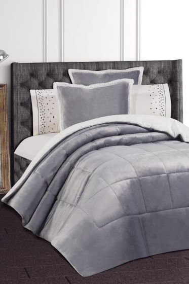Yumi 6 Parça Comforter Çeyiz Seti Gri - Çeyiz Diyarı