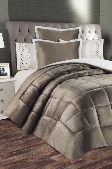 Yumi 6 Parça Comforter Çeyiz Seti Kahverengi - Çeyiz Diyarı