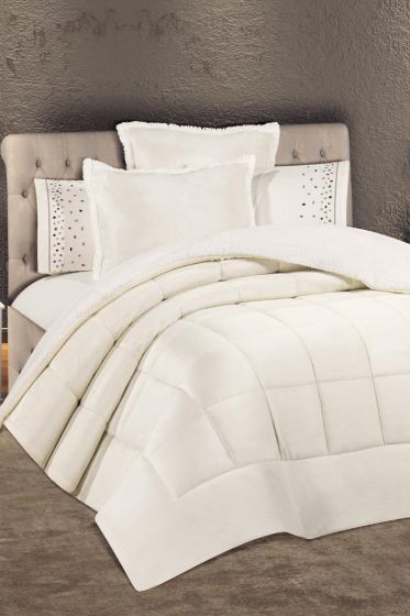 Yumi 6 Parça Comforter Çeyiz Seti Krem - Çeyiz Diyarı