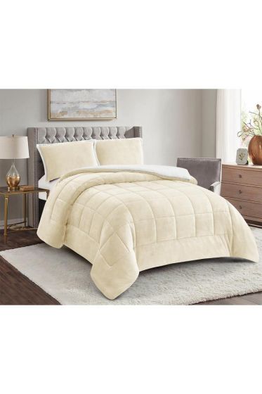 Yumi Çift Kişilik Yorgan Takımı 220x240 Cm Krem - Çeyiz Diyarı (1)