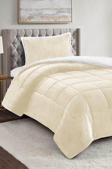 Yumi Tek Kişilik Yorgan Takımı 180x230 Cm Krem - Çeyiz Diyarı
